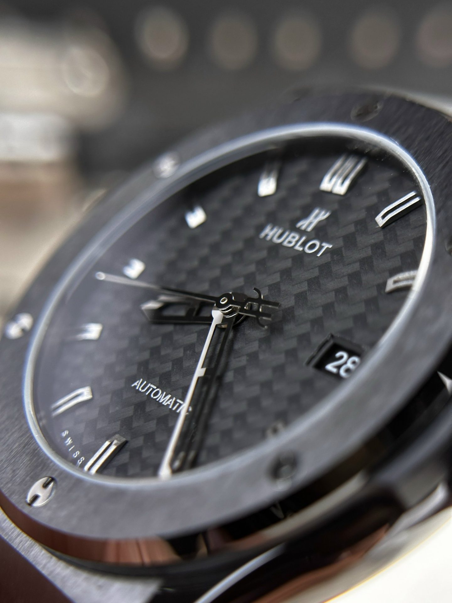Hublot Classic Fusion Replica Watch Refined Ceramic Carbon Dial 42mm