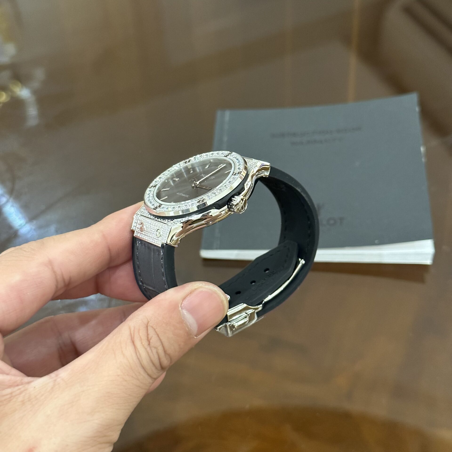 Hublot Classic Fusion Grey Dial With Diamond Bezel HB Factory 38mm