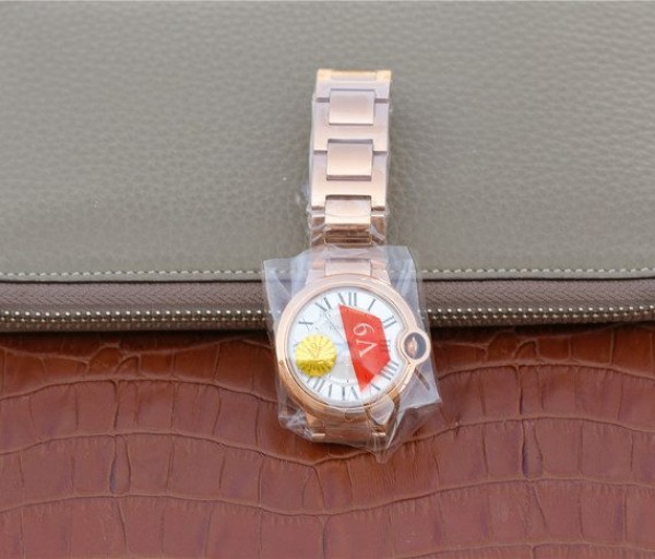 Replica Cartier Ballon Bleu 36mm RG White Textured Dial RG Bracelet