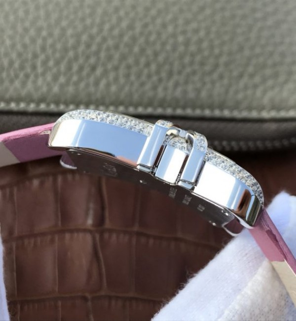 Replica Cartier High Jewelry Watches WJ306014 Pink Dial Pink Fabric Strap