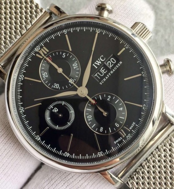 Replica IWC V6 Portofino IW391010 Chronograph Black Dial