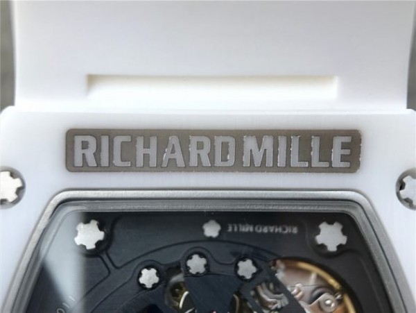 Replica Richard Mille RM011 White Ceramic Felipe Massa White Inner Bezel White Rubber Strap A7750