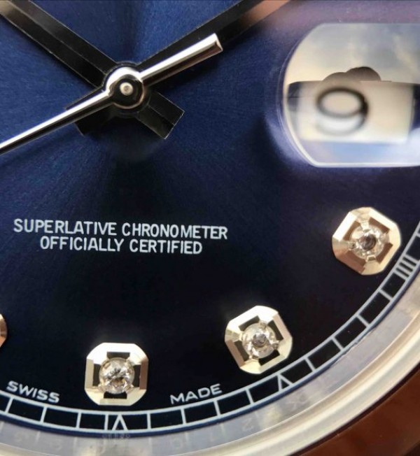 Replica Rolex DateJust 41mm 126300 Noob Blue Dial Diamonds Markers SS Oyster Bracelet A3235