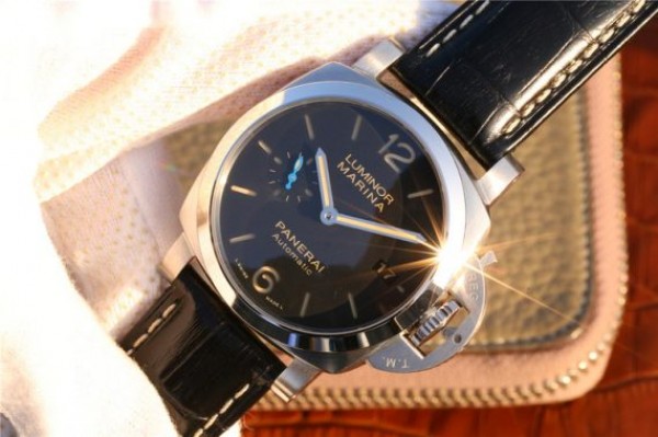 Replica Panerai PAM1392 XF Black Dial Black Leather Strap P9010