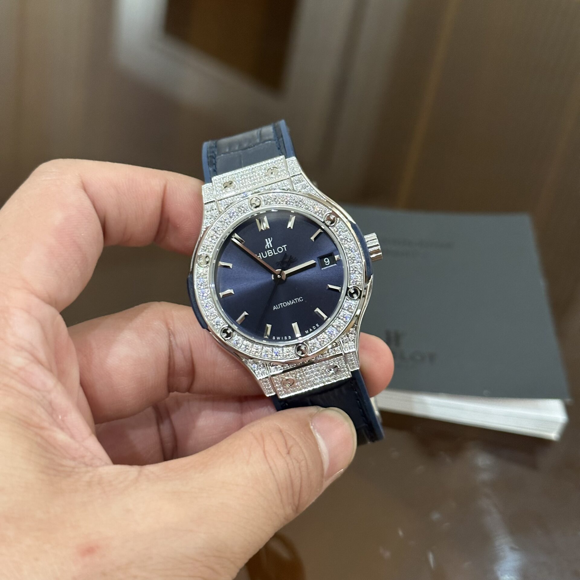 Hublot Classic Fusion Blue Diamond Replica Watch HB Factory 38mm