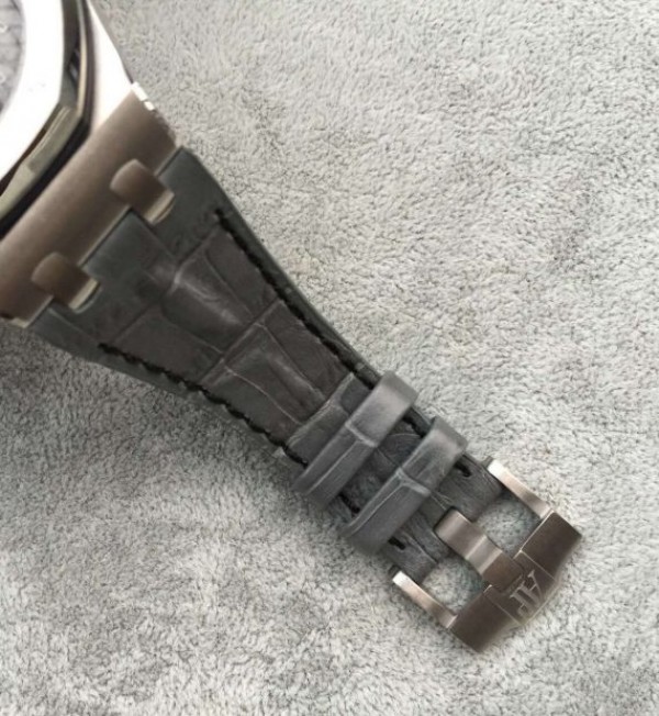 Replica Audemars Piguet JF Royal Oak Offshore Gray Theme Gray Leather Strap A3126