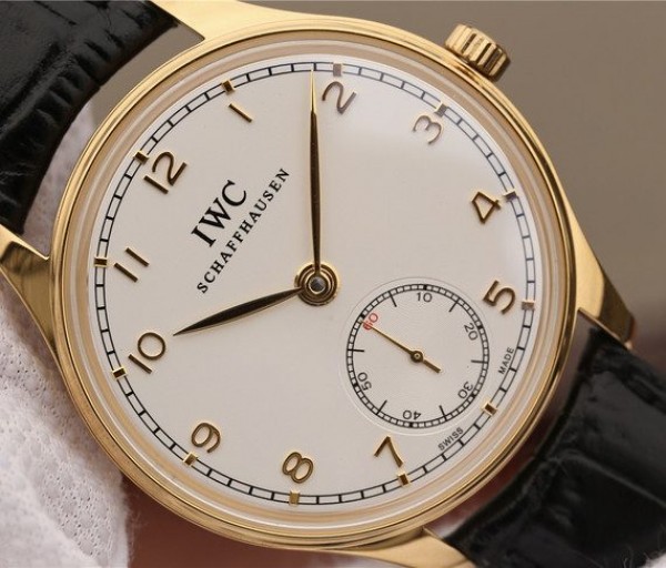 Replica IWC ZF Portuguese IW5454 YG White Dial Leather Strap A6498