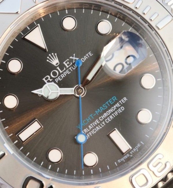 Replica Rolex Yacht-Master 116622 EW Gray Dial SS Bracelet A3135