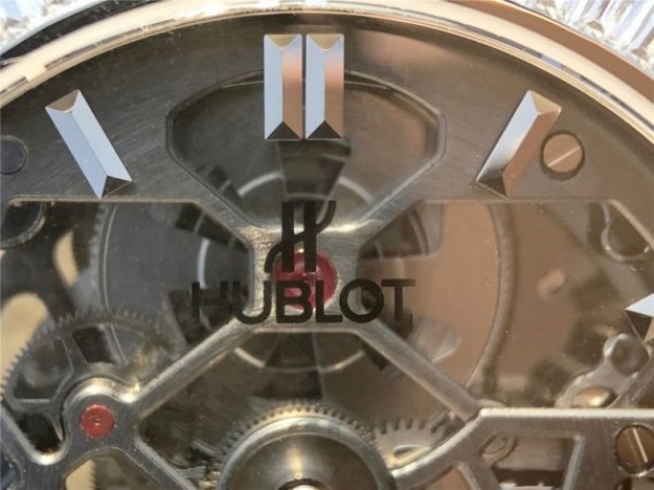 Replica Hublot Classic Fusion Tourbillon 42mm TF Skeleton Dial Black Gummy Strap A23J