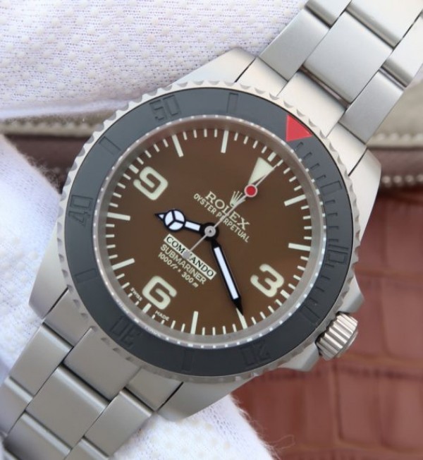 Replica Rolex Submariner Commando Gray Dial Ceramic Bezel SS Bracelet A2836