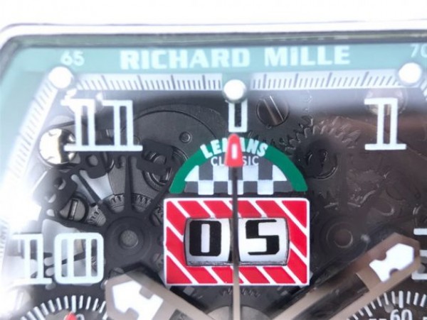 Replica Richard Mille RM011 White Ceramic Felipe Massa Green Inner Bezel White Rubber Strap A7750