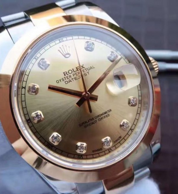 Replica Rolex DateJust 41mm 126331 Noob RG Wrapped RG Dial Diamonds Markers SS/RG Jubilee Bracelet A3235