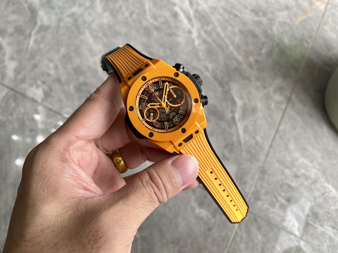 Hubot Big Bang Unico Orange Ceramic Best Replica Watch BBF Factory 42mm