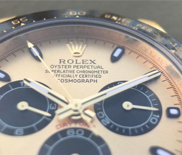 Replica Rolex Daytona 116518 Noob YG/Black Dial Rubber Strap A7750
