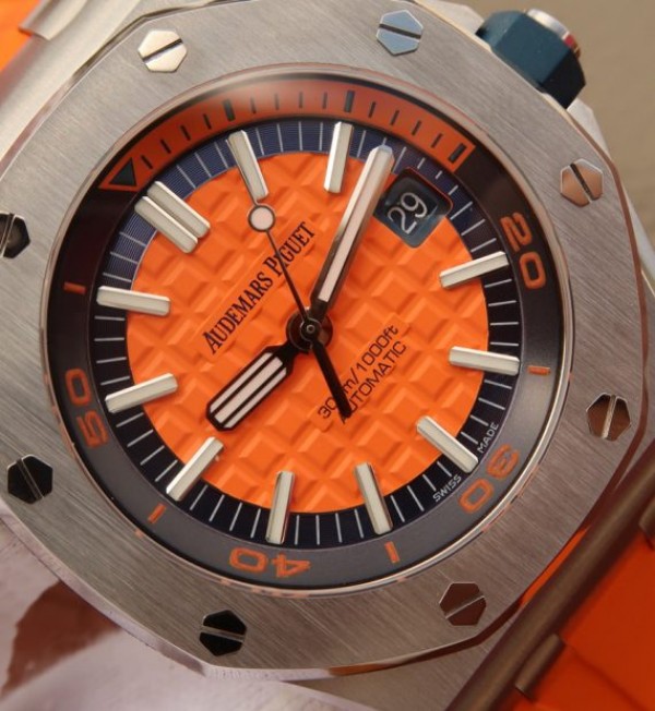 Replica Audemars Piguet JF Royal Oak Offshore Diver 2017 Orange 15710 Rubber Strap A3120