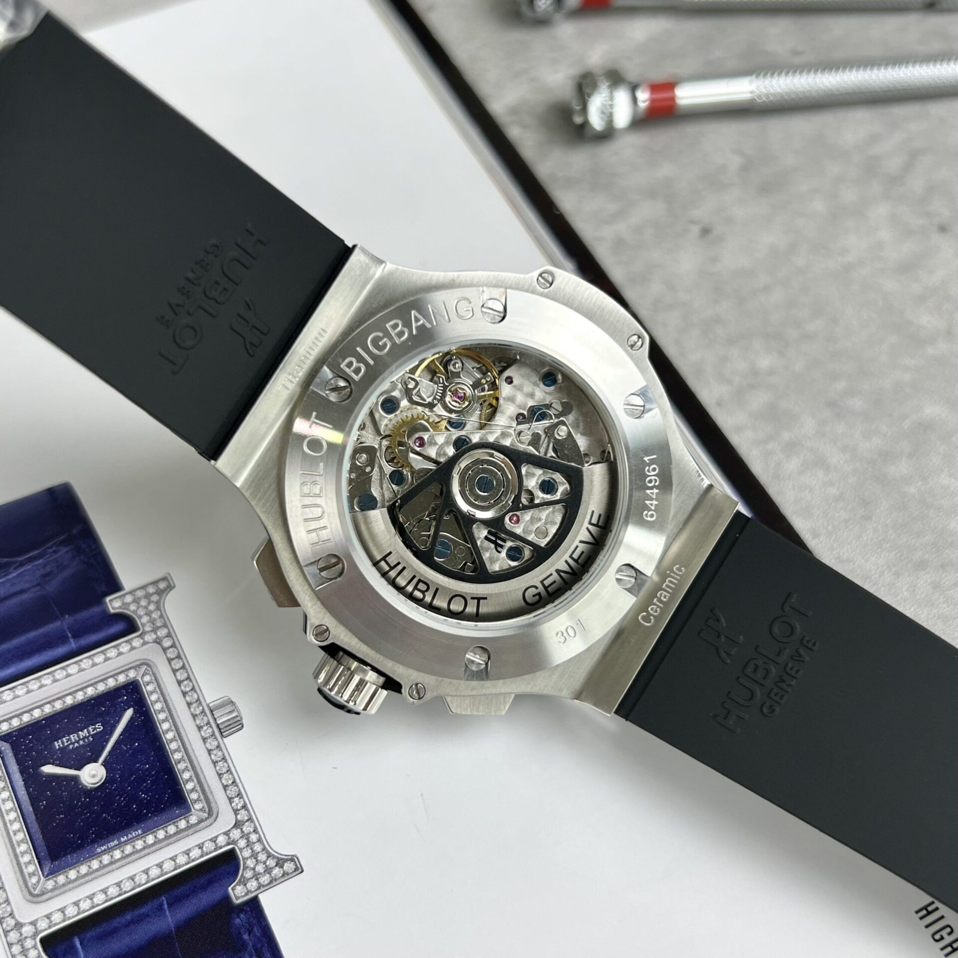 Hublot Replica 11 Watch Big Bang Geneve Chronograph With Diamonds Bezel 44mm