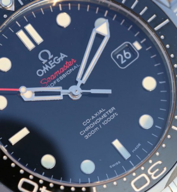 Replica Omega OMF Seamaster 300M Chronometer SS Black SS Bracelet A2824