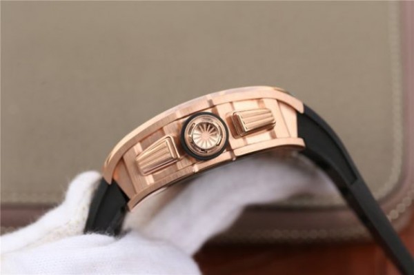 Replica Richard Mille RM011 Felipe Massa Chrono RG Skeleton Dial Black Inner Bezel Black Rubber Strap A7750