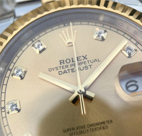 Replica Rolex DateJust 41mm 126333 Noob YG Wrapped YG Dial Diamonds Markers SS/YG Bracelet A3235