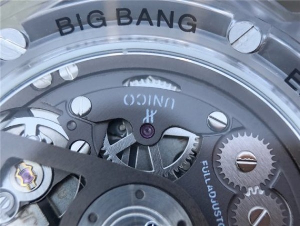 Replica Hublot Big Bang Unico Sapphire Plastic Case Skeleton Dial White Rubber Strap Jap Quartz