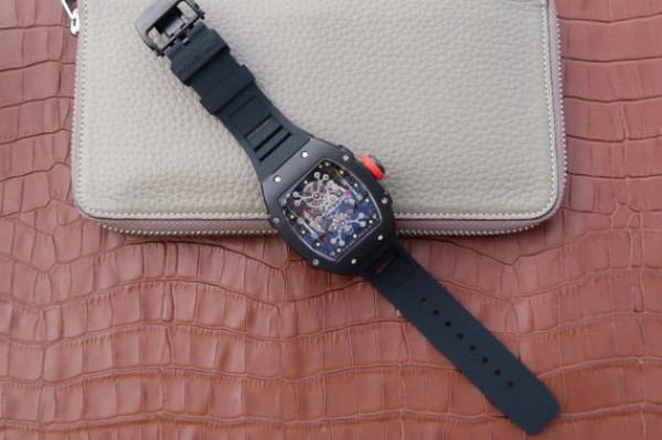 Replica Richard Mille RM027 PVD Skeleton Dial Black Rubber Strap 6T51