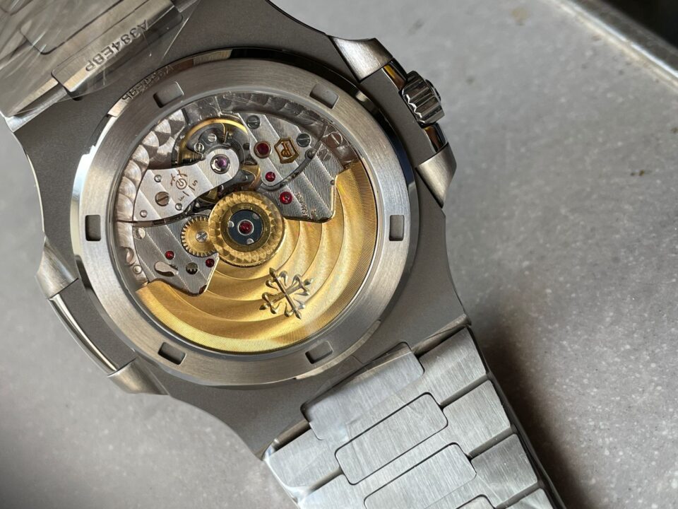 Replica PATEK PHILIPPE Nautilus 5711/1A PPF 1:1 Best Edition Green Textured Dial T Diamonds Bezel on SS Bracelet 324CS V4