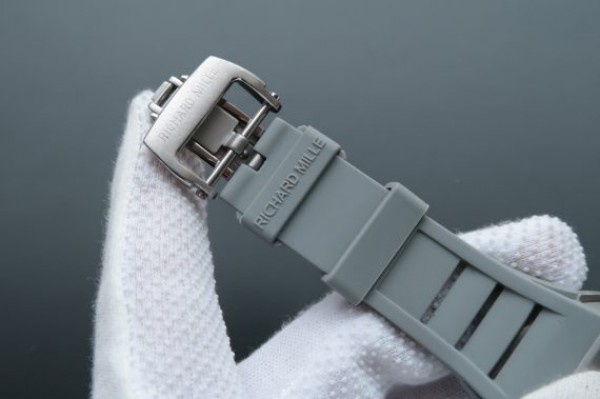 Replica Richard Mille RM027 SS Skeleton Dial Gray Inner Bezel Gray Rubber Strap 6T51