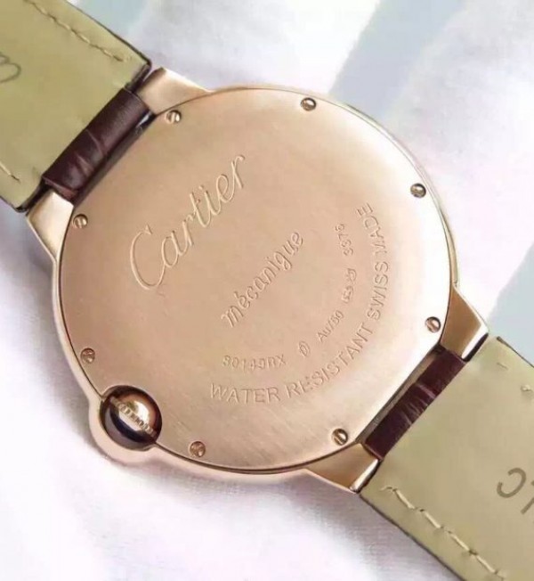 Replica Cartier Ballon Bleu 40mm RG Diamonds Bezel Whit Dial RG Mark MIYOTA9015