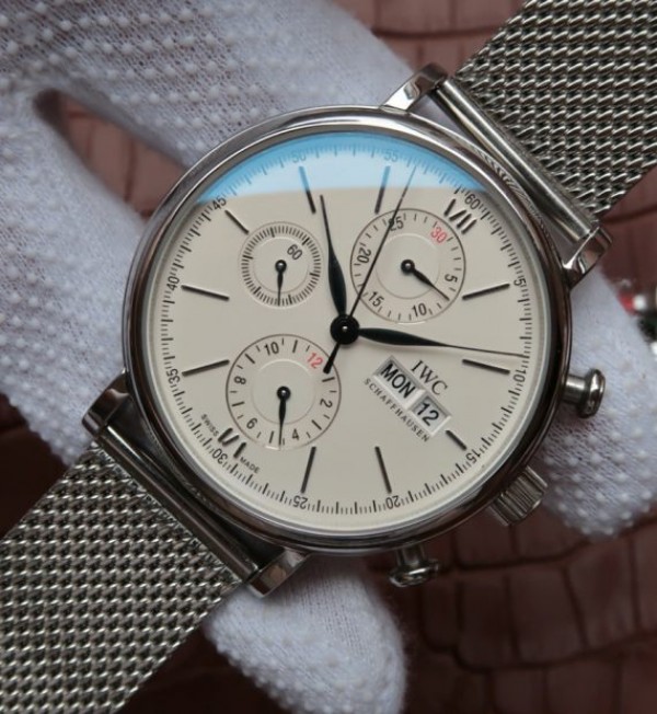 Replica IWC V6 Portofino IW391011 Chronograph White Dial