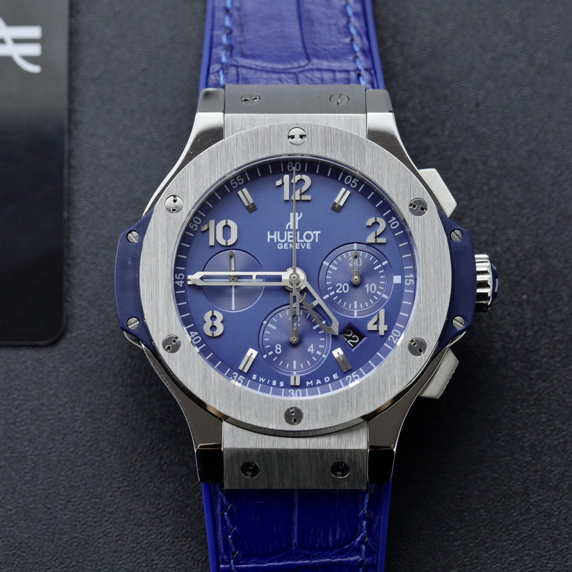 Hublot Clone Watch Big Bang Chronograph Blue Dial 44mm