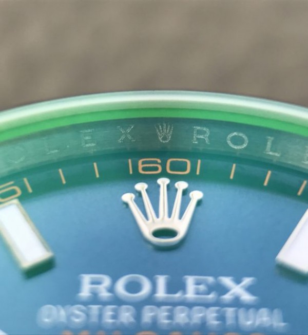 Replica Rolex Milgauss 116400 GV JF Green Sapphire Blue Dial SS Bracelet SH3131