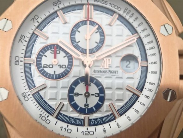 Replica Audemars Piguet Royal Oak Offshore 44mm RG Summer Edition JF White Rubber Strap A3126