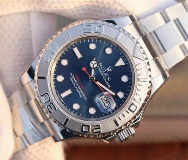 Replica Rolex Yacht-Master 116622 JF Blue Dial SS Bracelet SH3135