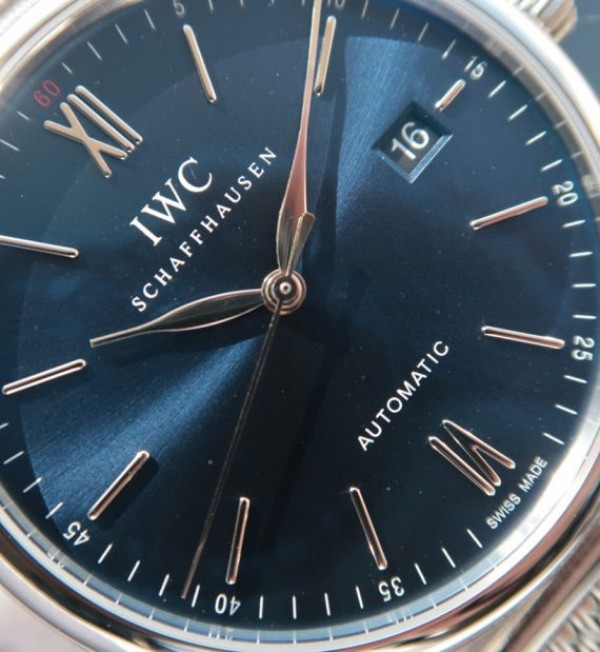 Replica IWC MK Portofino Automatic Blue Dial SS Mesh Bracelet