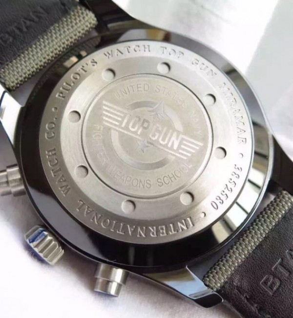 Replica IWC V6 Pilot Chrono IW388002 Real Ceramic Nylon Strap A7750