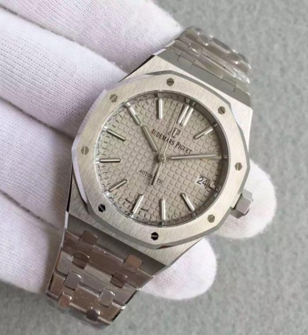 Replica Audemars Piguet JF Royal Oak 37mm 15450 Gray Dial SS Bracelet A3120