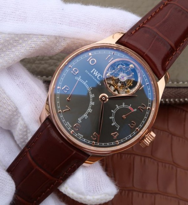 Replica IWC AZ Portuguese Tourbillon IW5046 RG Gray Dial
