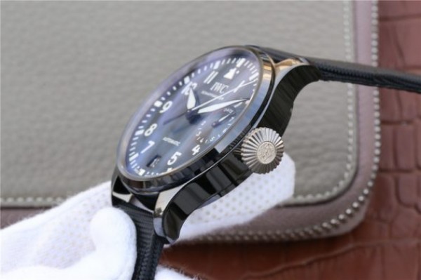Replica IWC Big Pilot Real PR IW502003 Real Ceramic BOUTIQUE RODEO DRIVE ZF V2 Calfskin Strap A51111