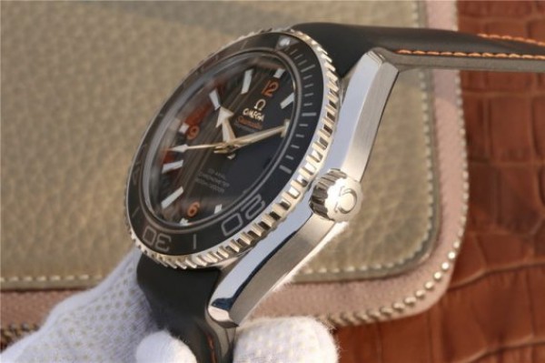 Replica Omega Planet Ocean Professional Ceramic Bezel 45mm OMF Orange Marker Rubber Strap A8500