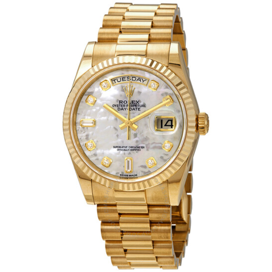 Rolex Day-Date 128238 Yellow Gold Mother Of Pearl Dial Replica