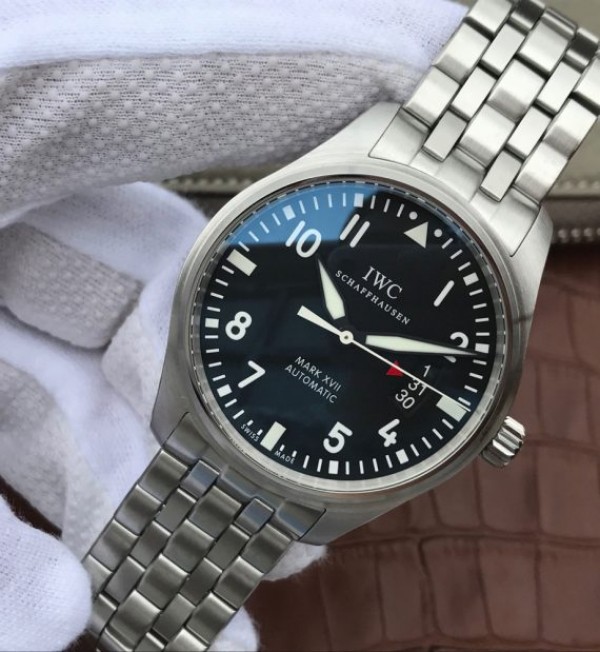 Replica IWC XF Mark XVII Black Dial SS Bracelet A2892
