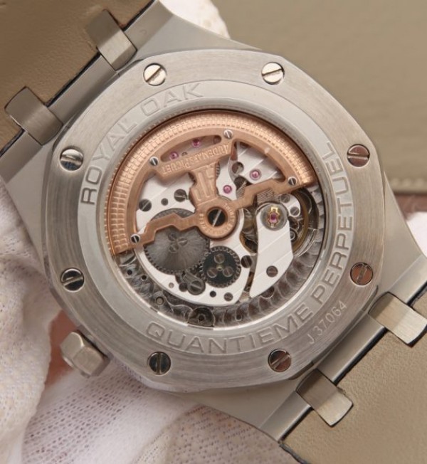 Replica Audemars Piguet JF Royal Oak 41mm 26574 SS Blue Dial Leather Strap A5134