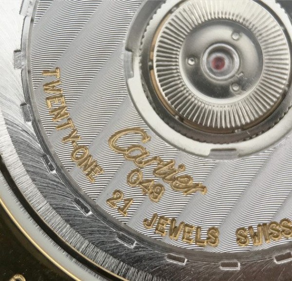 Replica Cartier Ronde De Cartier YG White Dial Diamonds Bezel Croco Strap A2892