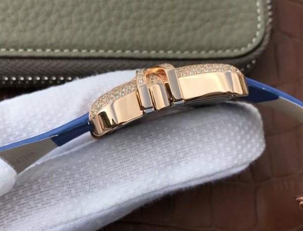 Replica Cartier High Jewelry Watches RG WJ306014 Blue Dial Blue Fabric Strap