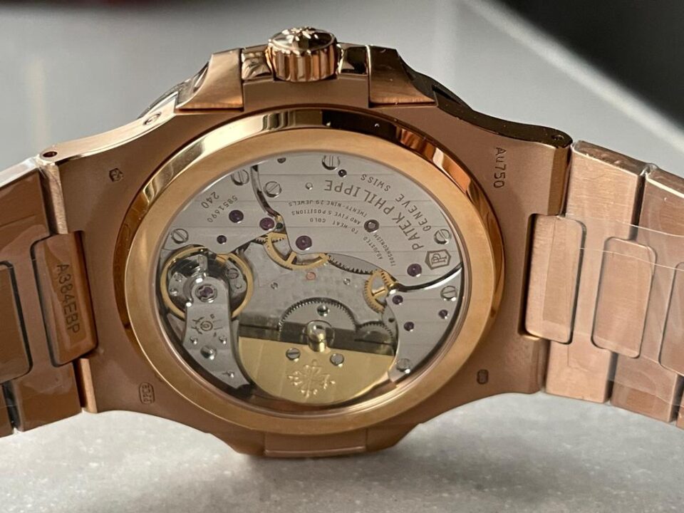 Replica PATEK PHILIPPE Nautilus Moon Phases 5712 RG Grey Dial on RG Bracelet PPF A240