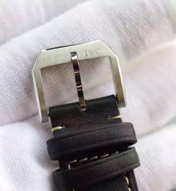 Replica IWC MKF Mark XVI Silver Dial Black Leather Strap A2892