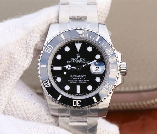 Replica Rolex Submariner 116610 LN Black Ceramic VRF SS Bracelet A2836