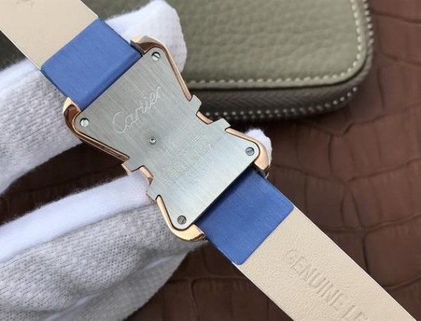 Replica Cartier High Jewelry Watches RG WJ306014 Blue Dial Blue Fabric Strap