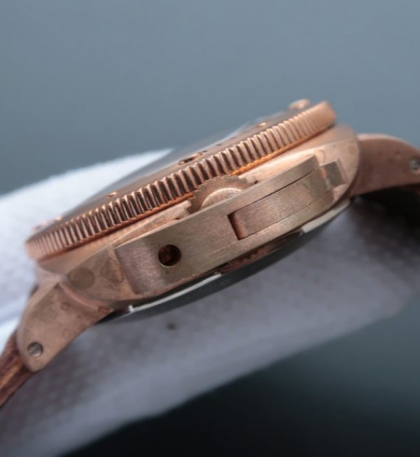 Replica Panerai VSF PAM382 Bronzo Brown Distressed Calfskin Strap Super Clone