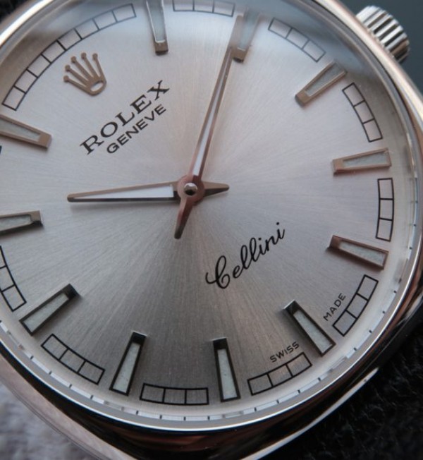 Replica Rolex Cellini Danaos 4243 SS Silver Dial Black Leather Strap A2824